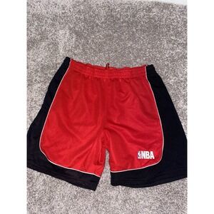 NBA Basketball Shorts Red/Black Mens 2XL Baggy 9" Drawstring Active Gym Outdoor